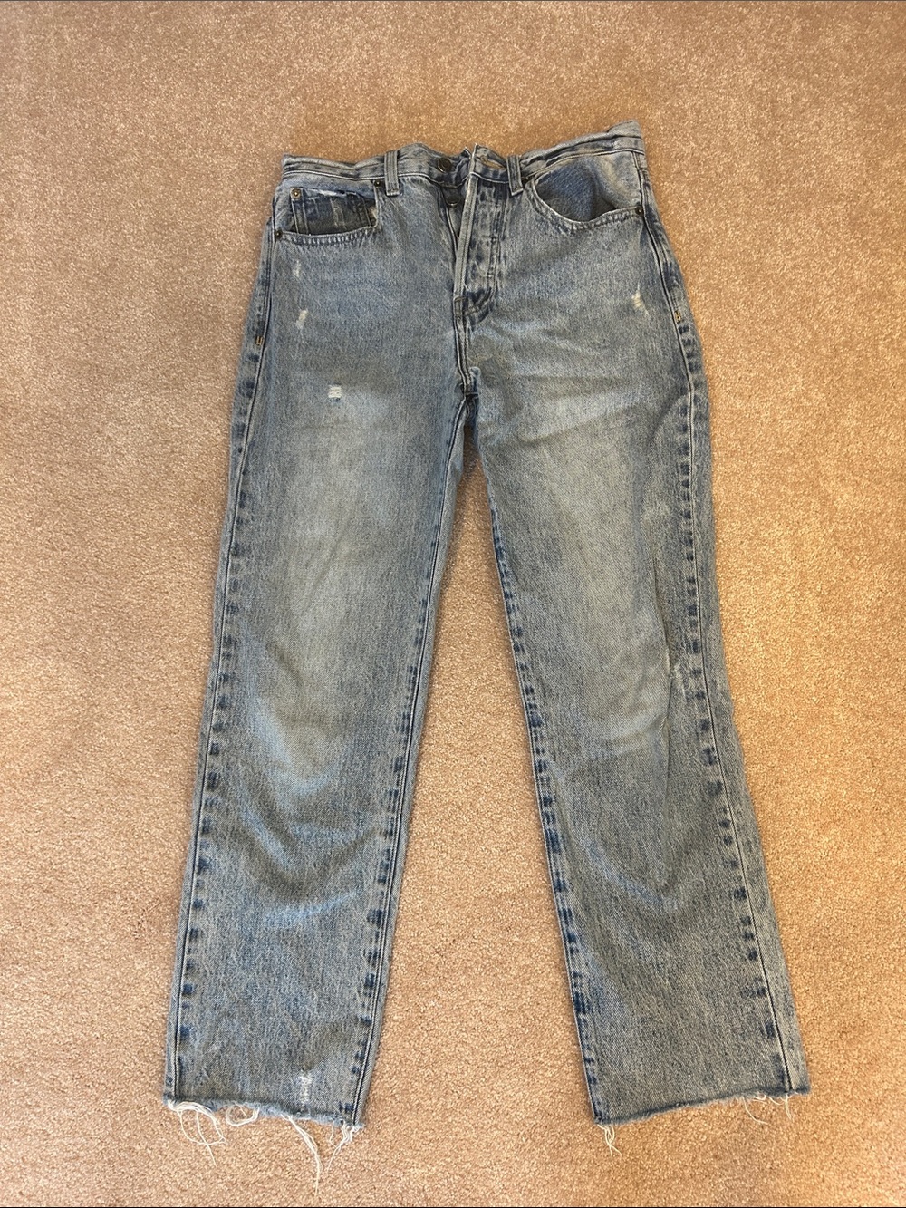 pistola women’s straight jeans lightly distressed